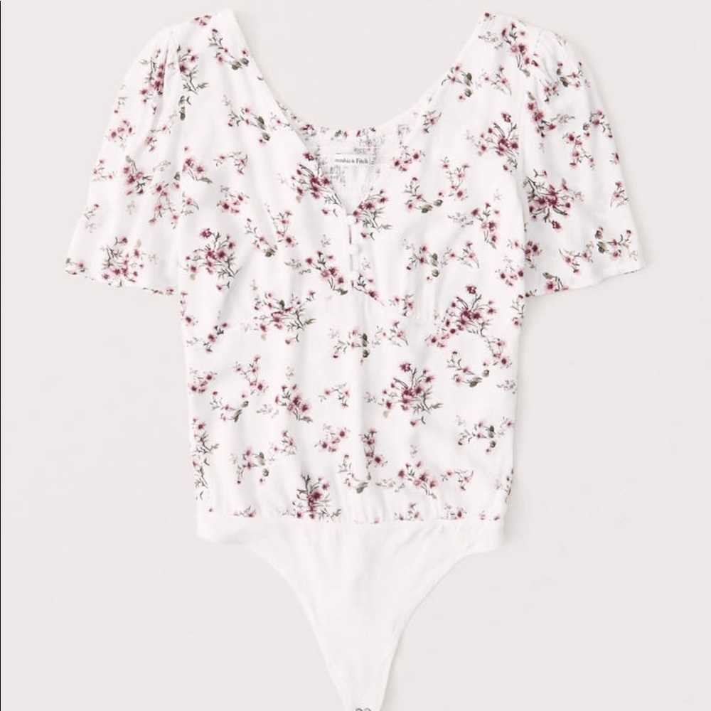 Abercrombie white floral bodysuit